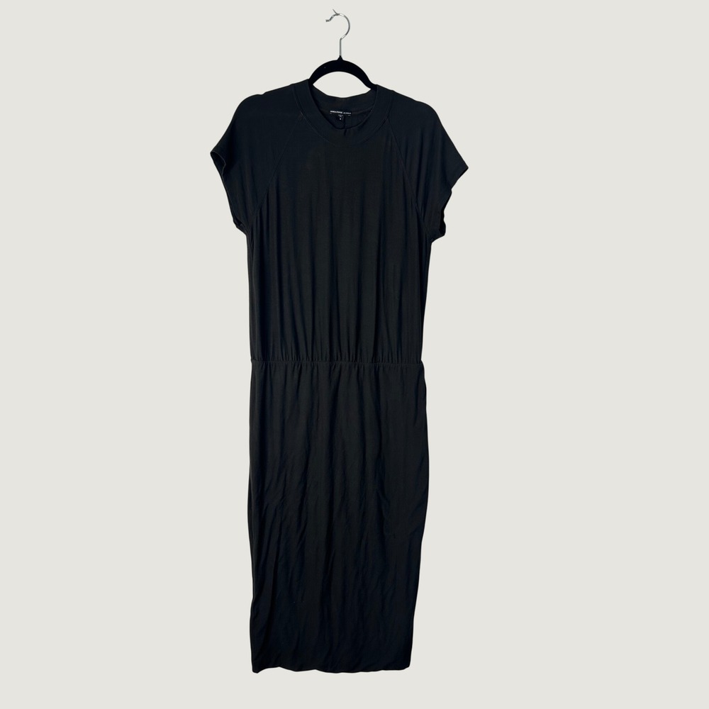 James Perse Blouson Raglan Surf Dress Women 4 Charcoal Grey Jersey Minimalist